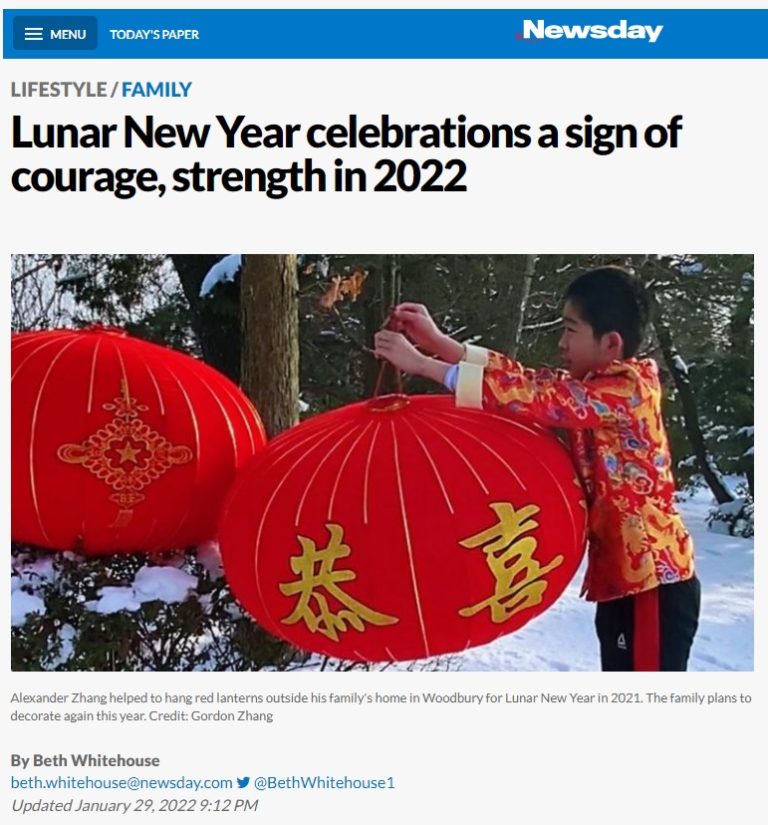 Lunar New Year Interview in Newsday