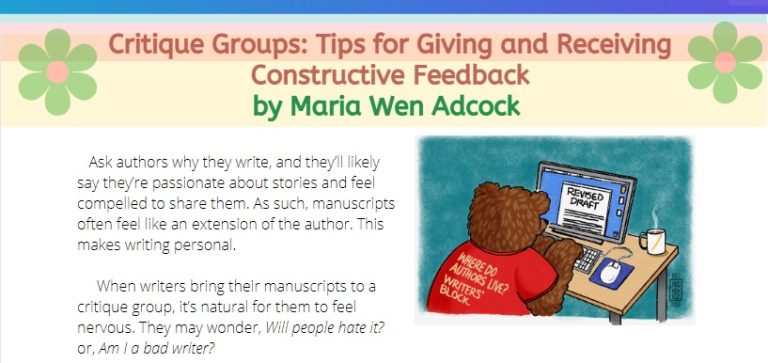Critique Groups – Tips for Giving and Receiving Constructive Feedback for Manuscripts